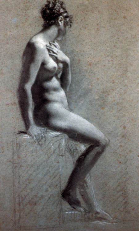 Seated Female Nude, 1800, Pierre-Paul Prud'hon