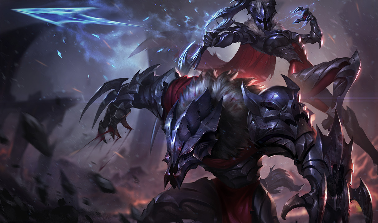 yep-that-tasted-purple:Marauder Ashe and Warwick: Splash Art