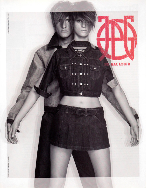 fashionarchivebyto:Iván de Pineda para JPG by Gaultier ad SS04.Photo: Jean Baptiste Mondino
