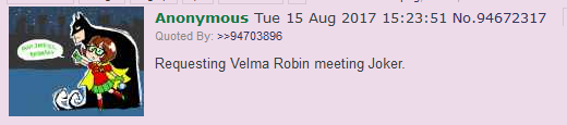 liefeldianabomination: atomsk-00:  liefeldianabomination:  Drawthread: “Velma Robin
