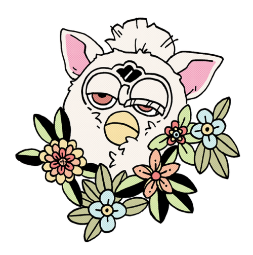 softservos: kah may-may oo-nye.., furby stickers are now available on my redbubble!! ✨ CHECK EM OUT 