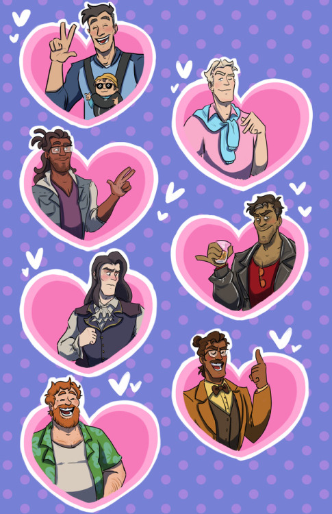 mega-megantron:Which dad is your fav???find this print along with individual keychains and stickers 