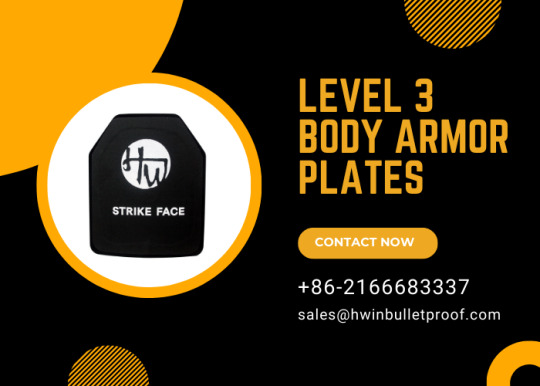 High-Quality Level 3 Body Armor Plates by H Win New Material Technology