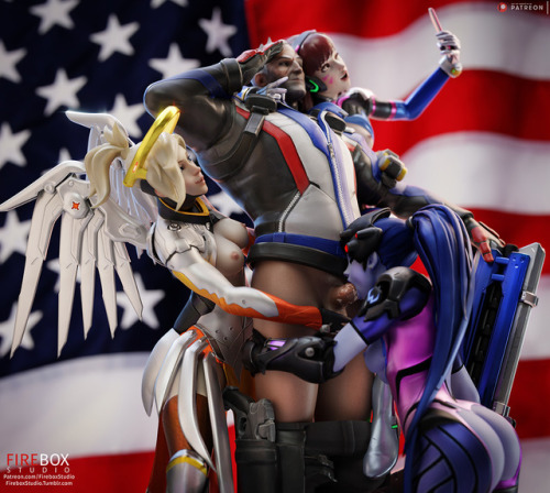 fireboxstudio:  My PatreonHappy 4th of July!One of my seasonal images to celebrate certain events around the world, I’m English myself but gives me a reason to make an image, So enjoy!  This image is a 30% scale for the full 4K and access 15 months