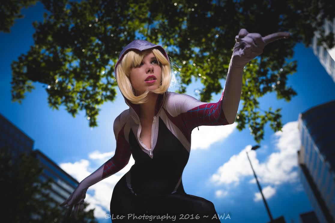   Spider Gwen cosplay shot at Anime Weekend Atlanta 2016Photography by David LeoCustom
