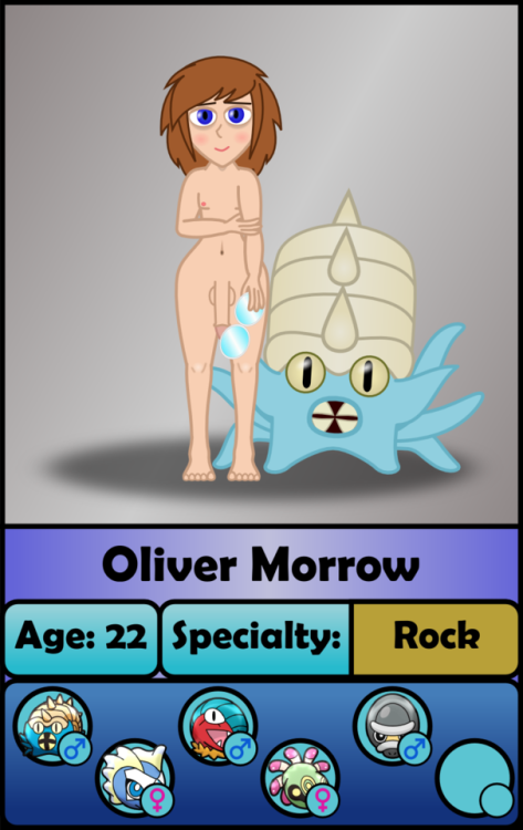 Almost done with these, now here’s the Rock-type trainer, Oliver!He’s a fossil fan, in f