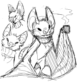 Pepperbear:  Mspunk-Exe:  Tiny Bat + Tiny Scarf + Tiny Cocoa  Please Follow My Ms