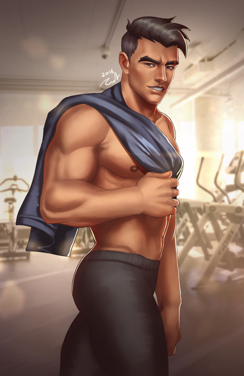 cresxart: crestren: Another day at the gym with Craig. Okay, but I had to draw the best husband from