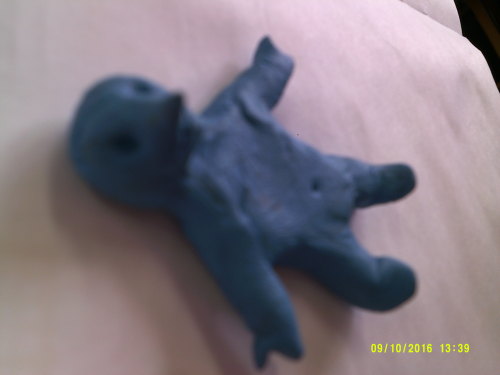 model of a little dude made from putty eraserOnly after I squished him back into a blob did I realis