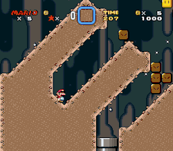 suppermariobroth:  In Super Mario World, walking up a slope into a solid block as Small Mario will result in losing a life. 