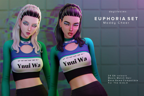  EUPHORIA SET - Maddy CheerPlease read my TOU before download. New meshBase game compatible24 EA c