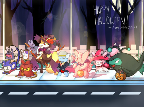 anonkyun:Happy Halloween from /vp/!Artists:Aipom: @regigigassopopolisSwadloon: @plumchiBraixen: @eu-