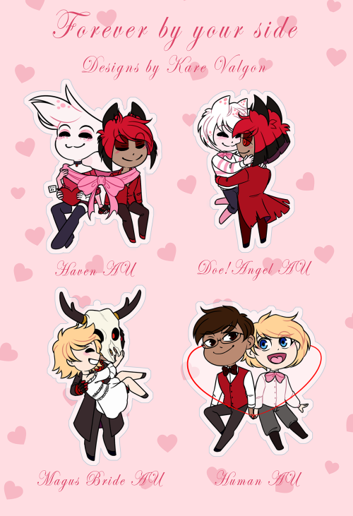 They are here! My very first RadioDust acrylic keychain designs! Get your favorite AU versions of th