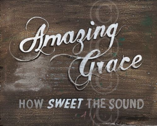 Amazing grace word art