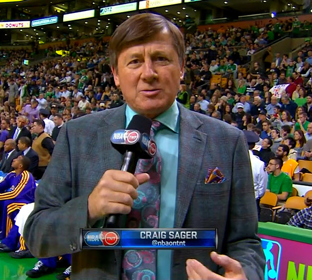 2/7/2013 - Lakers @ Celtics
Craig Sager 1st quarter sideline report (close-up)