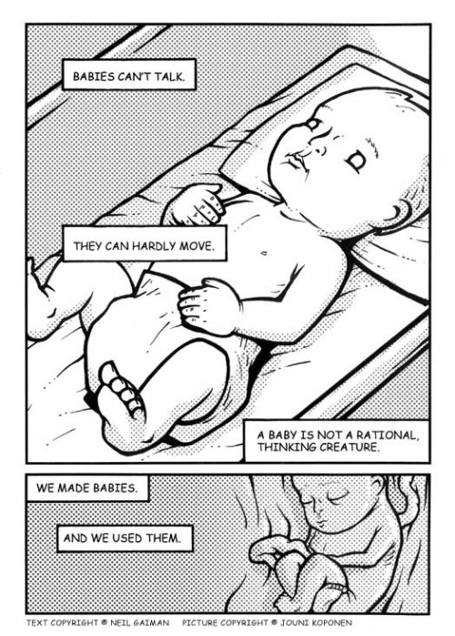 vegan-art:  &ldquo;Babycakes&quot;  |  Neil Gaiman &amp; Jouni Koponen