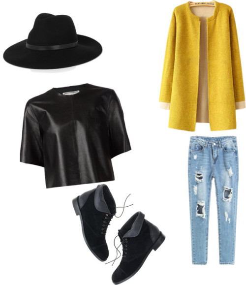 hipster on the run liam by momoitgurl featuring black bootsBy Malene Birger crop top, $915 / Long sl