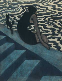 jes68:  Léon Spilliaert (1881-1946),  La baigneuse, 1910. 