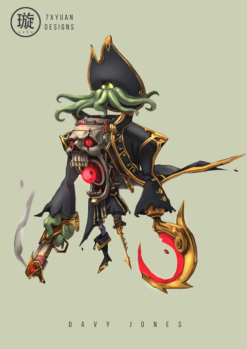  April’s Space Pirate Character Design challenge!I redesigned Davy Jones. Try to go for exagge