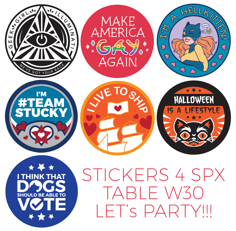 kateordie:  SPX is this weekend! I will be there! I will have SO MANY STICKERS. See