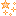 Orange pixel art of stars and sparkles