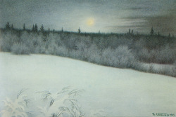 we-are-ruined:  Theodor Kittelsen - New Year’s New Moon 