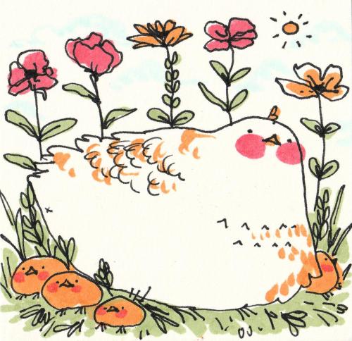 grandmacottage:Hens by RebekahEvansArt on etsy