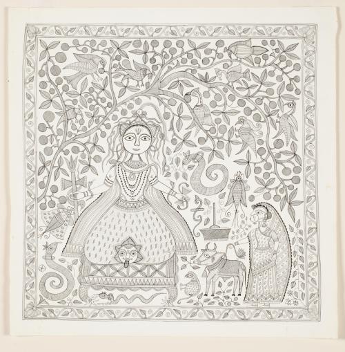  Mahasundari Devi was an accomplished artist who began working on paper in the mid-1960s and was ins