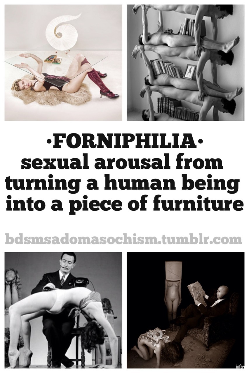 bdsmsadomasochism:  •FORNIPHILIA•  sexual arousal from turning a human being