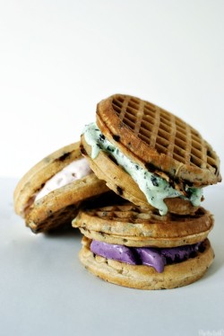 cars-food-life:  Waffle Ice Cream Sandwiches.