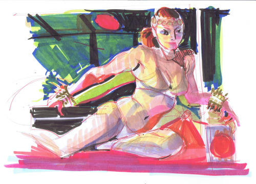 mindyleedoodles:  Blade Runner Drink and Draw.