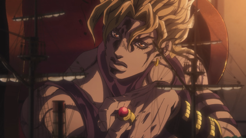 Powerful. Large. Deep., Callback to Pucci's Shadow Dio pose from