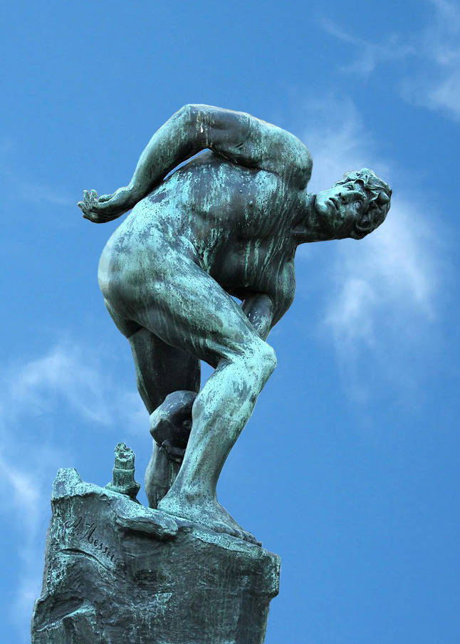stonemen:  Abraham Hesselink. Titan in the battle. 1910. Rijksmuseum gardens
