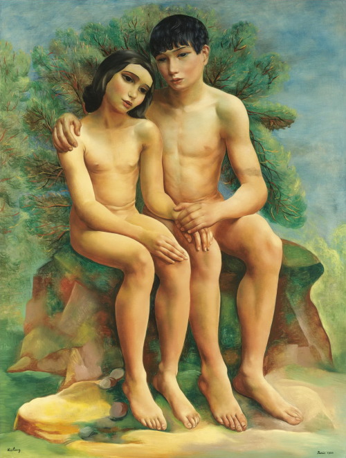 hipinuff: Moise Kisling (French, born Poland:  1891-1953), Seated Couple, 1934. Oil on canvas, 