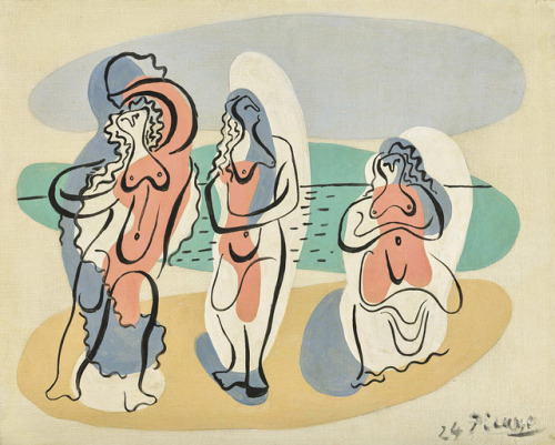 mauveflwrs:Pablo Picasso Trois Baigneuses, 1924