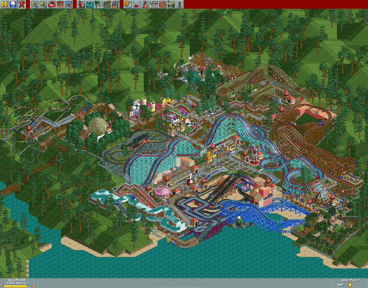 RCT Playthough, Old Scenario: Haunted Harbor - Last Saved:...