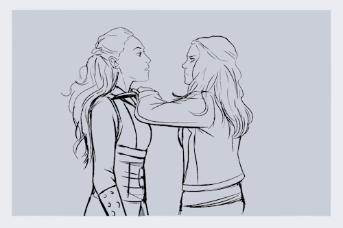 22panabaemnebe89: Shitty Clexa reunion doodles…..in shitty gif format….