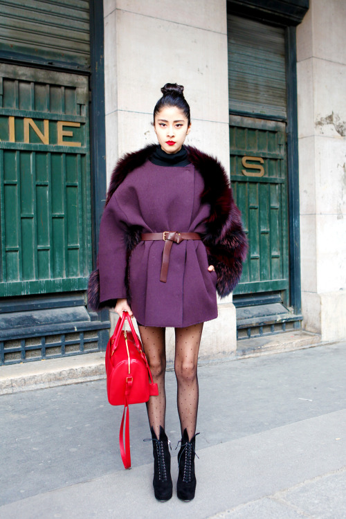 fashion-streetstyle:(via Street Style: Denni of Chicmuse in Lanvin and Saint Laurent in Paris) 