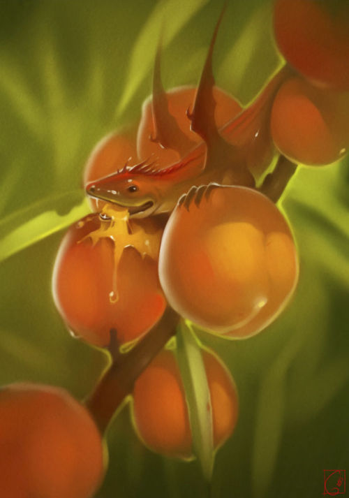 acrushonesmeralda:pr1nceshawn:Fruit Dragons by Alexandra Khitrova.@dammmithardison