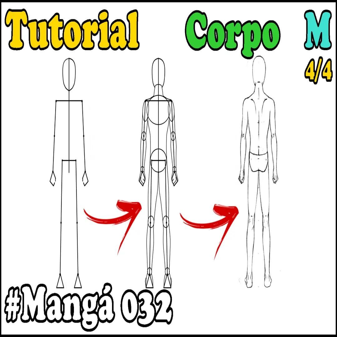 Como Desenhar Cabeça Masculina de Costa Mangá 021 - How to Draw