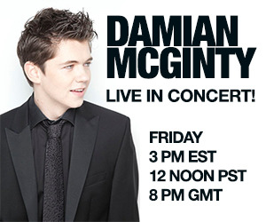 Damian McGinty is LIVE NOW in concert for the Walled City sessions from Derry, Ireland!   