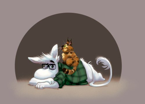 A moominsona for 2018, prominently featuring my small fat cat~
