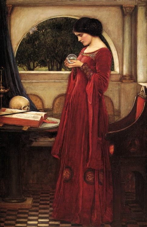 magictransistor:  John William Waterhouse, The Crystal Ball, 1902.