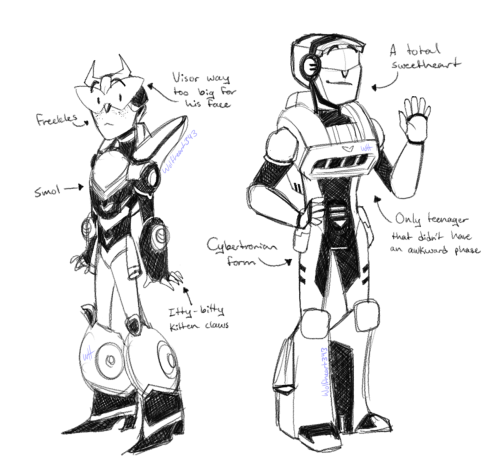 wolfheart343:Some doodles of Prowl and Jazz when they were younger and training together at the dojo