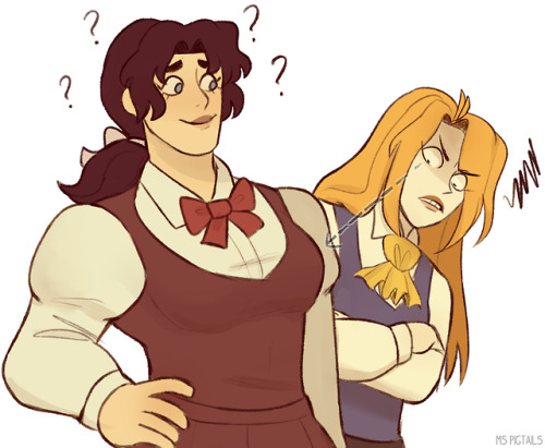 ms-pigtails:Genderbend Jonathan and Dio are so fun to draw. V_VFem!Jonathan makes my homo go erectus