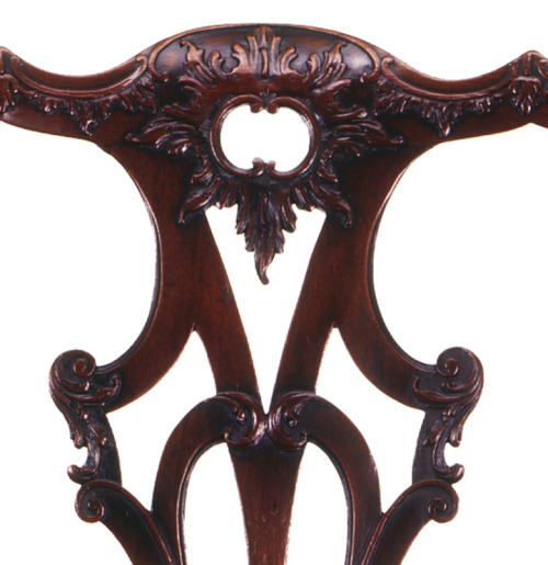 Thomas Chippendale sen., side chair, 1754-1780, England. Carved Mahogany.Side chairs were designed f