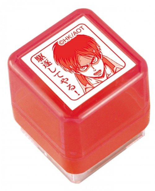 snkmerchandise: News: Stamp Company’s SnK Manga Dialogue Stamps Original Release Date: March 2017Retail Price: 540 Yen each; 6,480 Yen for box of 12 Stamp Company has unveiled a new set of SnK stamps, featuring characters and their respective key pieces