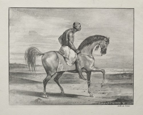 African on Horseback, Eugène Delacroix, 1823, Cleveland Museum of Art: PrintsSize: Sheet: 25.5 x 29.