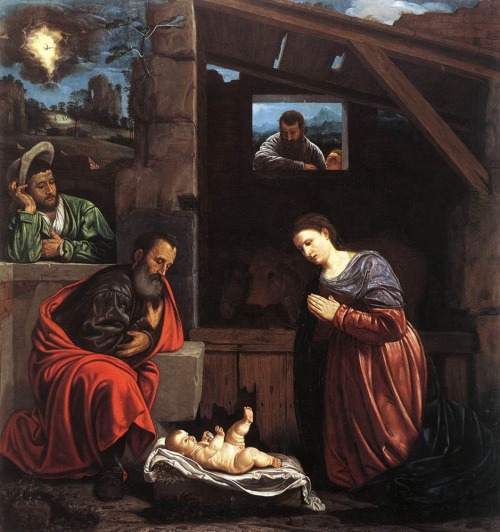 Adoration of the Shepherds, by Giovanni Gerolamo Savoldo, Pinacoteca Tosio Martinengo, Brescia.