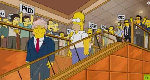 sixpenceee:The Simpsons predicted Trump presidency 16 years ago. Earlier this year Simpsons writer D